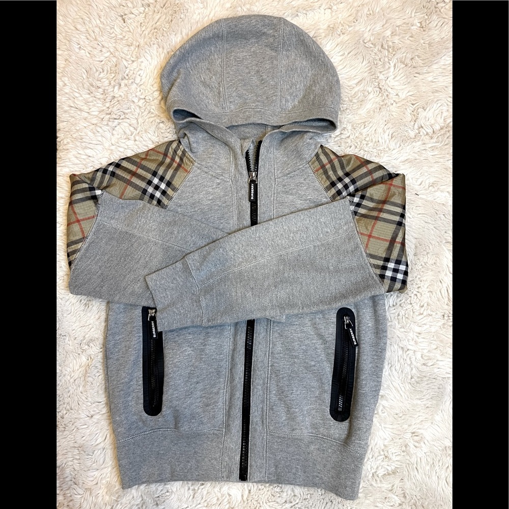 Burberry zip up boys size 10